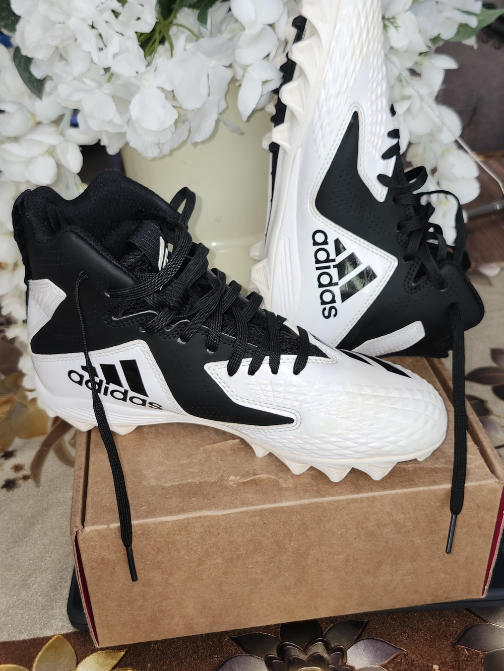Adidas Black & White Cleats
